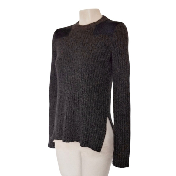 Rag & Bone Cashmere Ribbed Crewneck Sweater Indie Green Scandi Girl XS - Picture 2 of 8